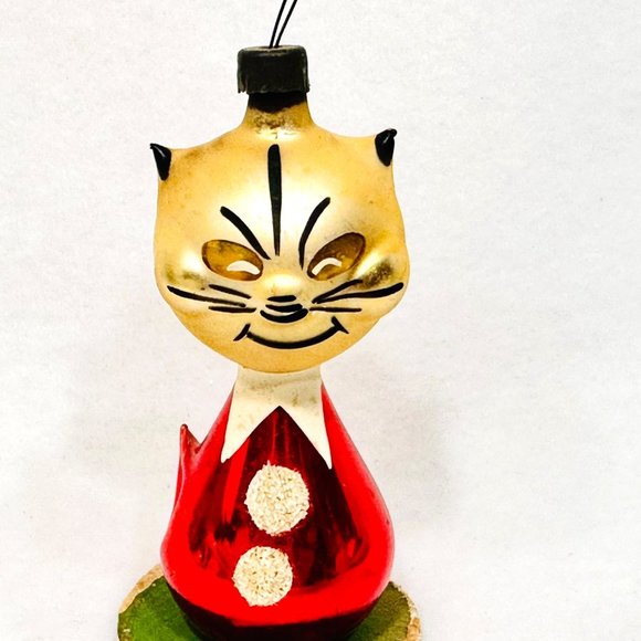 Vintage De Carlini Blown Glass Cat Ornament - Picture 6 of 7